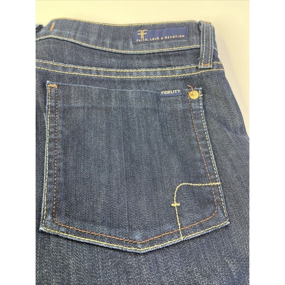 Fidelity Lily Bootcut Jeans Women’s 33 Viper Rinse Dark Wash Denim 34x32 - Picture 7 of 10